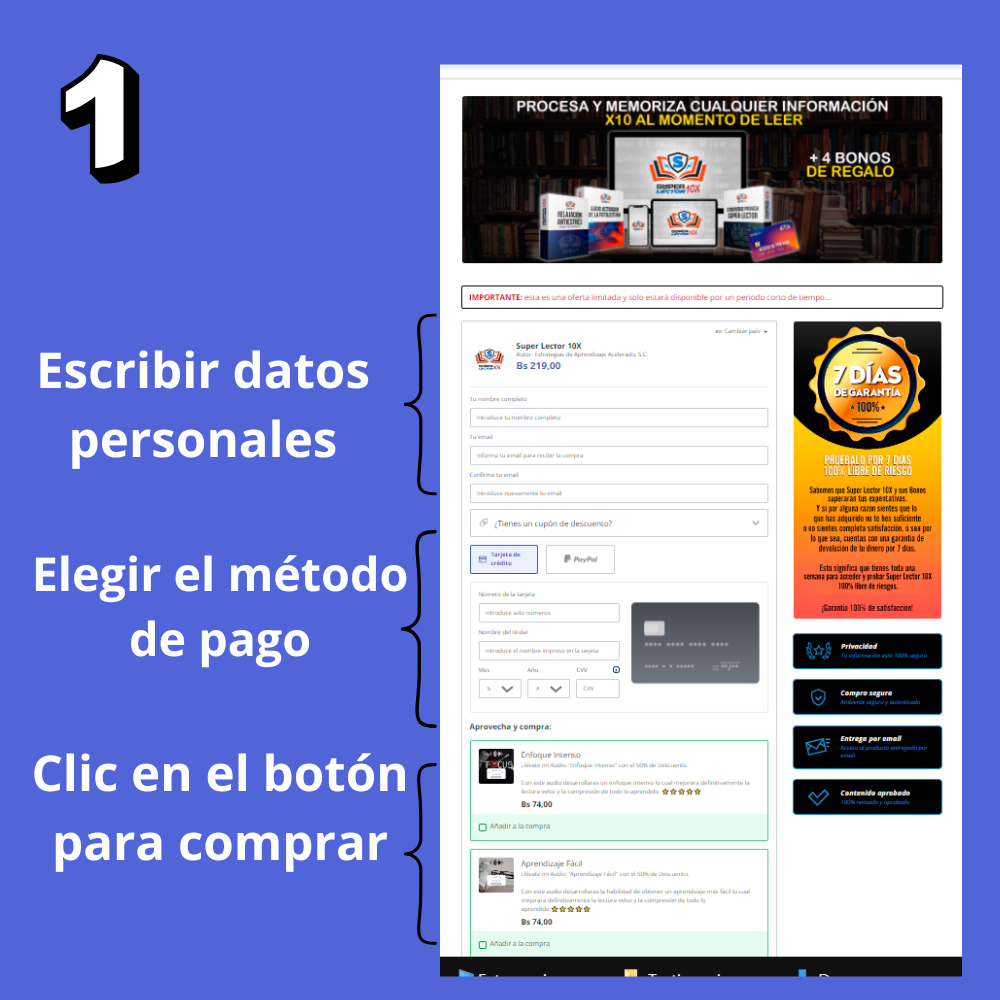 Escribir datos personales