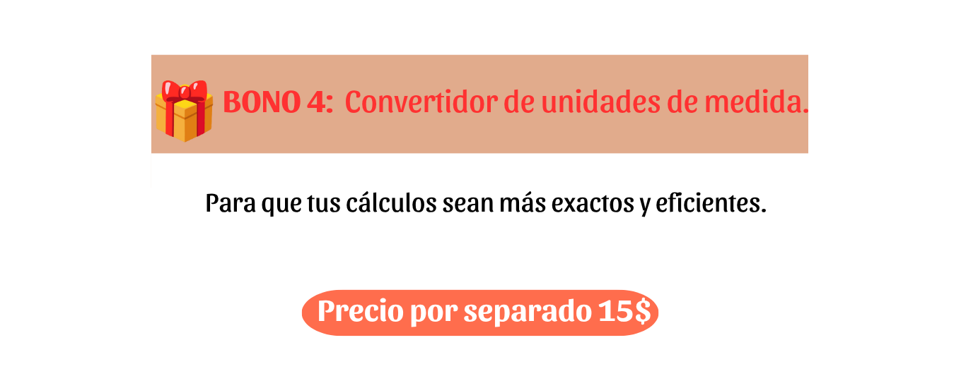 SUPER CALCULADORA DE PRECIOS PREMIUN DE REPOSTERIA Y GASTRONOMIA (17)